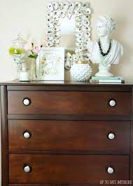 a dresser with five beautiful ideas
