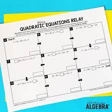 Quadratic Equation Relay Puzzles
