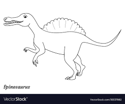 outtline spinosaurus dinosaur vector image