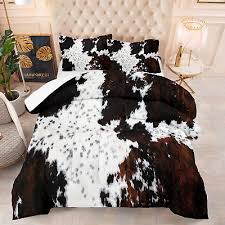 Black White Cow Print Comforter Set