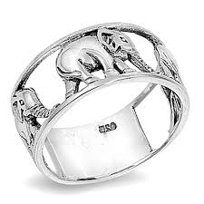 sterling silver women s elephant ring