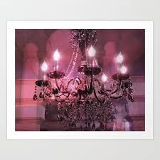 Paris Chandelier Sparkling Crystal Pink