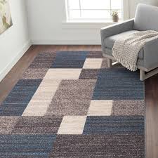 rug modern bo design non slip area rug 3 3 x 5 blue
