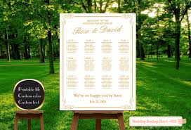Printable Large Wedding Seating Chart Wedding Reception