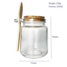4oz 8oz Glass Round Spice Jar With Cork