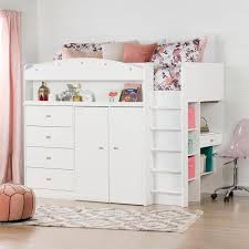 Pure White Twin Size Loft Bed 10523