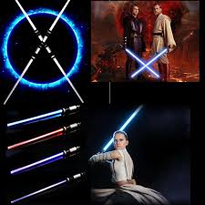 2pcs Double Laser Lightsaber Star Wars Replica Sword With Sound Toys Light Saber Darth Vader Jedi Rey Luke Skywalker Kids Toy Light Up Toys Aliexpress