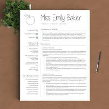 Teacher Resume Template for Word and Pages       Page Educator Resume    Creative