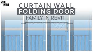 curtain wall folding door family with