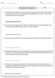 Word Problems Involving Quadratic