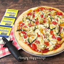 roasted veggie pizza with homemade