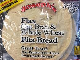 flax oat bran whole wheat pita bread