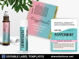 perfume roller ball label template id43
