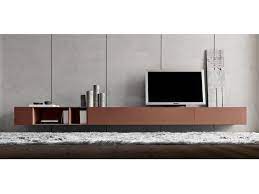More Low Wall Mounted Wooden Tv Cabinet