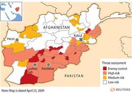 Afghanistan has been in protracted conflict for almost thirty five years, which has seriously hampered poverty reduction and development, strained the fabric of society and depleted its coping mechanisms. Government Map Shows Dire Afghan Security Picture Reuters