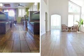 install porcelain wood look tile floors