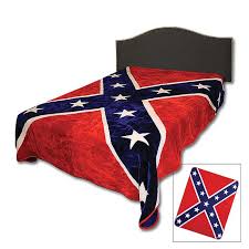 confederate rebel flag faux fur blanket