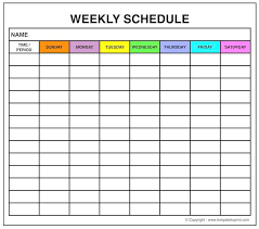 Blank Weekly Template Printable Free Weekly Schedule Maker