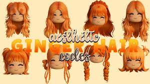 aesthetic roblox ginger hair codes