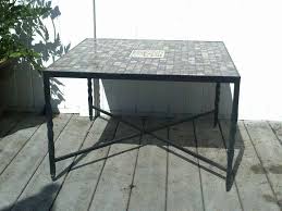 Custom Made Slate Tile Coffee Table By