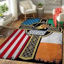 flag cross nba living room carpet rug
