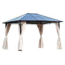 Outsunny Metal Gazebo With Curtains 3