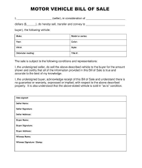 Printable Sample Free Car Bill Of Sale Template Form Laywers