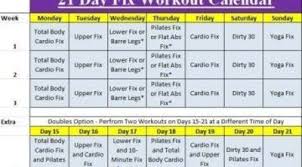 Here Is The 21 Day Fix Workout Schedule For Anyone Intereste