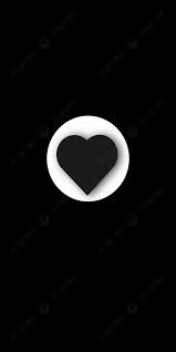 black background heart wallpaper image