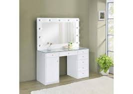 percy 7 drawer gl top vanity desk