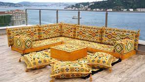 Yellow L Shaped Corner Floor Couch