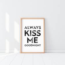 Kiss Me Typography Poster