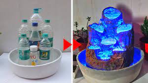amazing water fountain with plastic