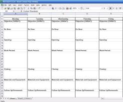 Monthly Lesson Plan Template Excel Fivelab Info