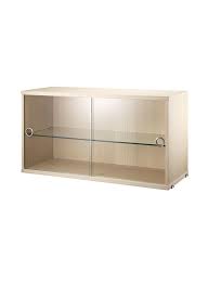 string display cabinet with sliding