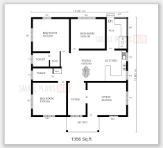 1356 Sq Ft 3 Bhk Single Floor Plan