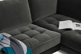 scott corner sofa concrete velvet