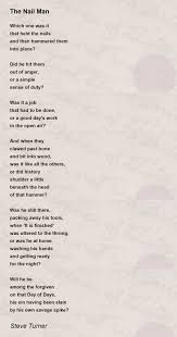 the nail man poem by steve turner