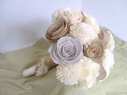 rustic shabby chic paper flower bouquet