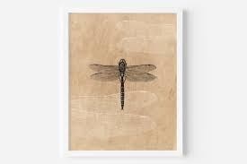 Printable Vintage Dragonfly Wall Art