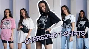 nine ways to style an oversized t shirt