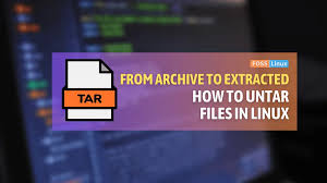 how to untar files in linux a
