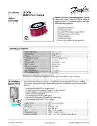 lx cable datasheet devi danfoss