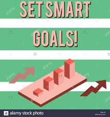 Writing Note Showing Set Smart Goals Business Concept For