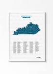 Map of Kentucky Golf Courses Great Gift for Husband Golf - Etsy
