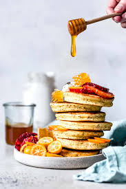 citrus poppy seed almond flour pancakes