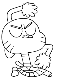 In coloring pages 0 0 the comedy cartoon series the amazing world of gumball features a variety of main and supporting characters all of whom are set in the fictional american city of elmore. Gumball Dancing Coloring Page Free Printable Coloring Pages For Kids