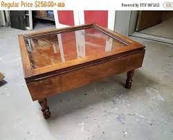 Coffee Table Wood Shadow Box Table