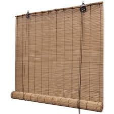 Brown Bamboo Roller Blinds 80 X 160 Cm