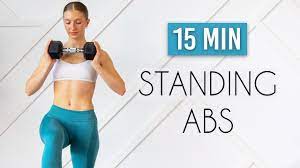 15 min standing abs with weights